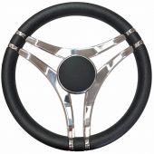 Τιμονι Πολυουρεθανης Με Inox Ακτινες Savoretti 03347-35BK Black