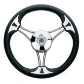 Τιμονι Πολυουρεθανης Με Inox Ακτινες Savoretti 03607-BLACK