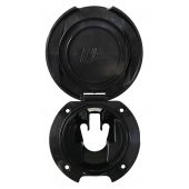 Θηκη Για Ντους Στρογγυλη Με Καπακι Eval 01011-BK Black