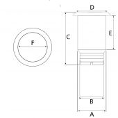 Υδρορροη Με Σπειρωμα Για Σωληνα Eval 00942-1BK Black