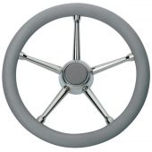 Τιμονι Με Inox Ακτινες Χρώμα Γκρι Διάμετρος 350mm Savoretti 03548-GR