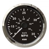 Μιλιομετρο 35mph Χρώμα ΑΝΟΞΕΙΔΩΤΟ ΜΑΥΡΟ Διάμετρος 85mm Kus 04514-INOX