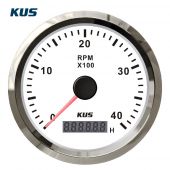 Στροφομετρο4000rpm Χρώμα ΑΝΟΞΕΙΔΩΤΟ ΛΕΥΚΟ Διάμετρος 85mm Kus 04517-INW