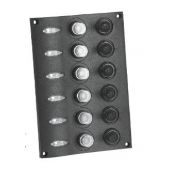 Πινακας Αδιαβροχος Διαστάσεις L170xW120mm Τύπος Με 6 διακόπτες Eval 04479-6