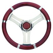 Τιμονι Με Inox Ακτινες Χρώμα Καφέ Διάμετρος 350mm Savoretti 03544-WD