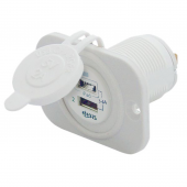 Παροχη Ρευματος Για Usb Διπλη Χρώμα Λευκό Eval 01574-W