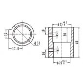 Συνδεσμος σωληνων 22/25 mm ανοξειδωτος 03843