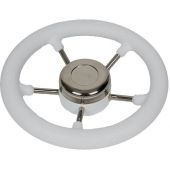 Τιμονι Ακτινωτό Inox με Λευκη Επενδυση Φ280 Mm