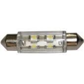 Λαμπάκι LED 12V T11 39mm ψυχρό λευκό - 2x4 LEDs 360o 71227