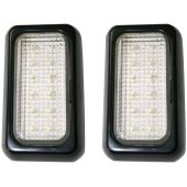 Σετ 2 τεμαχιων Πλαφονιέρα / Φανάρι Τρέιλερ 12 LEDs 12V&24V μαύρο 71235