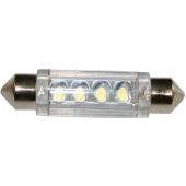 Λαμπάκι LED 12V T11 41mm ψυχρό λευκό - 4 LEDs 71234