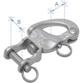 Μουσκέτο Snap Shackle με στριφτάρι & κλειδί με πείρο, πρεσαριστό, Inox 316 91332