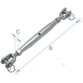 Ενταντήρας κλειστού τύπου, jaw & jaw, Inox 316 91259