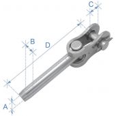 Άκρο Συρματόσχοινου toggle, Inox 316 96993