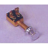 Διακόπτης push pull, 12V, 20A, Διαμ. 9.5mm, L 30mm, από επιχρωμιωμένο μπρούντζο 99036