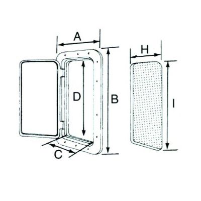 Πορτάκι Eval ορθογώνιο 200x300 mm