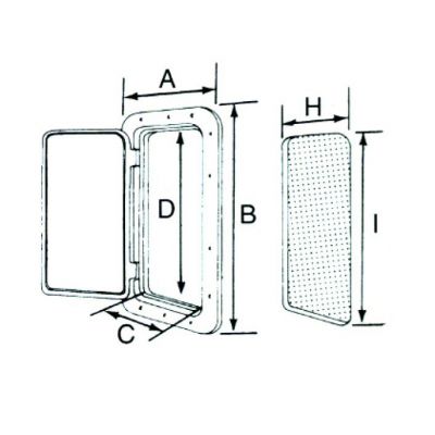 Πορτάκι Eval τετράγωνο 300x300 mm