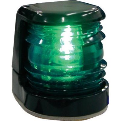 FAROS 7 Φανός Πλευρικός Πράσινος 112.5 μοίρες Οριζόντιος με μαύρο κέλυφος