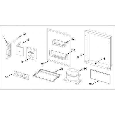 Ανταλλακτικα Για Ψυγειοκαταψυκτη  Colku 04026-FRDOOR Πορτοκαλί