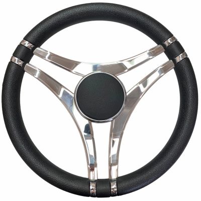Τιμονι Πολυουρεθανης Με Inox Ακτινες Savoretti 03347-35BK Black