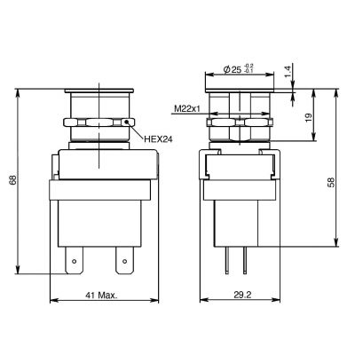 Διακοπτης On/Off Touch Φωτιζομενος 20Α Boat Guard Barantech 01615-BLRD Red