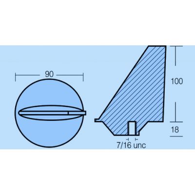 Ανοδιο Για Μηχανές MERCR.MARINER 80-140HP Βάρος 0,6 Kg Tecnoseal 02014