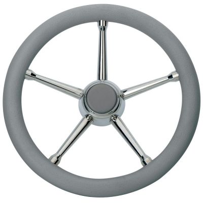 Τιμονι Με Inox Ακτινες Χρώμα Γκρι Διάμετρος 350mm Savoretti 03548-GR