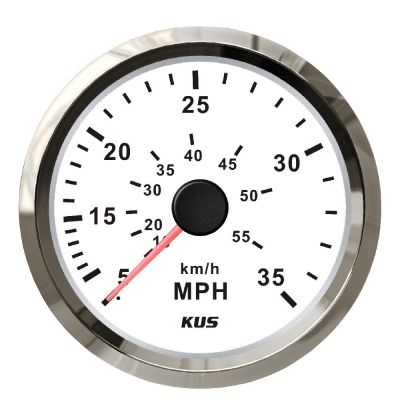 Μιλιομετρο 35mph Χρώμα ΑΝΟΞΕΙΔΩΤΟ ΛΕΥΚΟ Διάμετρος 85mm Kus 04514-INW