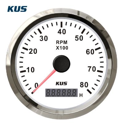Στροφομετρο 8000rpm Χρώμα ΑΝΟΞΕΙΔΩΤΟ ΛΕΥΚΟ Διάμετρος 85mm Kus 04519-INW