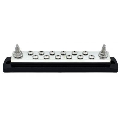 Μπαρα 12 Παροχων 250α Διαστάσεις L 201 x W 38 mm Τύπος 2 Πίροι M8 & 12 Εοαφές M5 Bluewater 02359