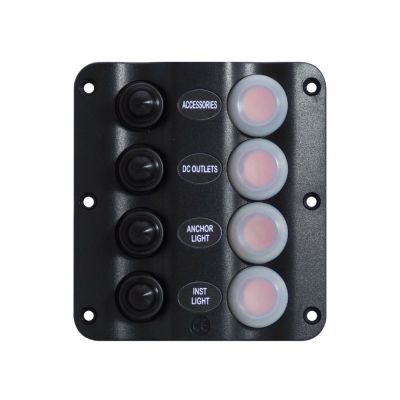 Πινακας Αδιαβροχος Διαστάσεις L110xW100mm Τύπος Με 4 διακόπτες Eval 04720-4