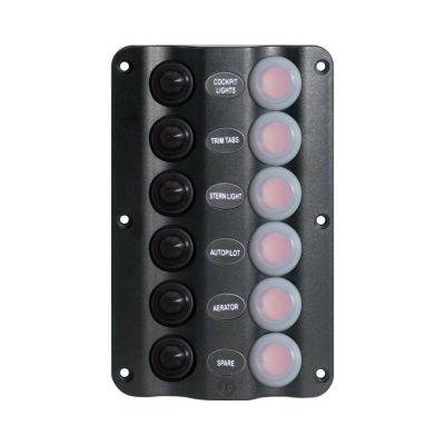 Πινακας Αδιαβροχος Διαστάσεις L160xW100mm Τύπος Με 6 διακόπτες Eval 04720-6