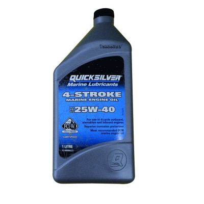 Λαδι Quicksilver 25w-40 Για 4χρονες Εσω-Εξω Και Εσω Μηχανες. 1 Lt 04896-4