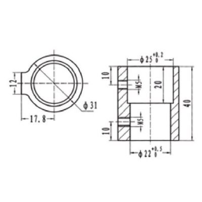 Συνδεσμος σωληνων 22/25 mm ανοξειδωτος 03843