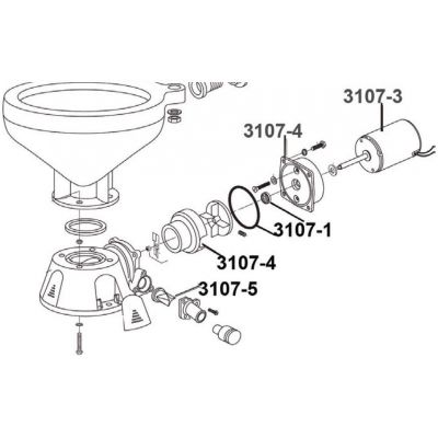 Μοτερ 12v για τουαλετα με κωδικο 3107 03107