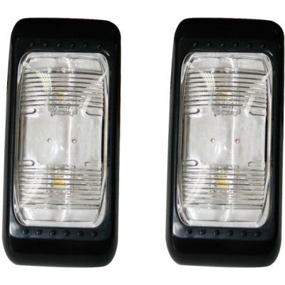 Σετ 2 τεμαχιων Πλαφονιέρα / Φανάρι Τρέιλερ 2 LEDs 12V&24V μαύρο 71237