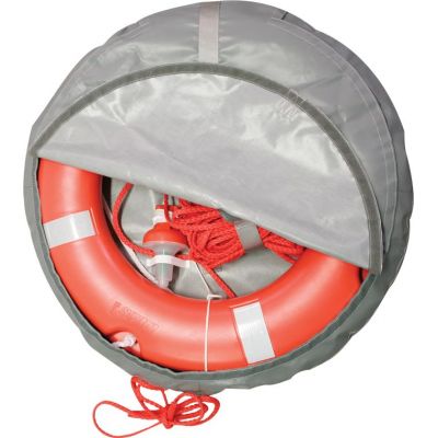 Σετ Κυκλικό σωσίβιο SOLAS 75cm ανατρ. λυχνία 71325σχοινί 30mθήκη γκρι 72077