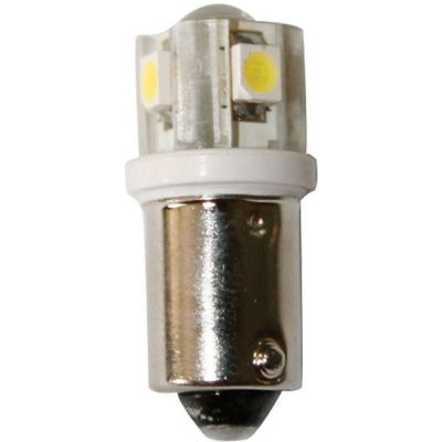 Λαμπάκι LED 12V BA9S ψυχρό λευκό - 4SMDs+1LED 71233