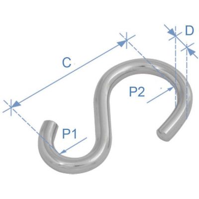 Γάντζος S, Inox 95686