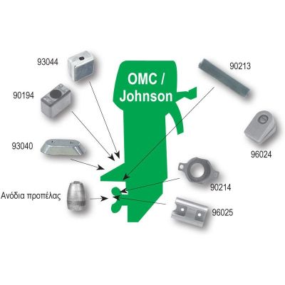 Ανόδιο για εξωλέμβιες μηχανές OMC/Johnson 90194