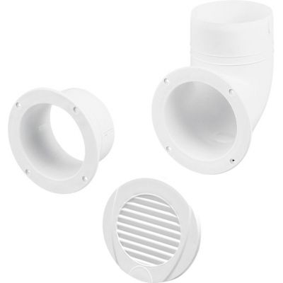 Σύνδεσμος Αεραγωγού, Ø102mm, Λευκός 51069