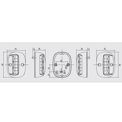 FOS LED 20 Σετ Πλευρικοί Φανοί 112.5ο 71968