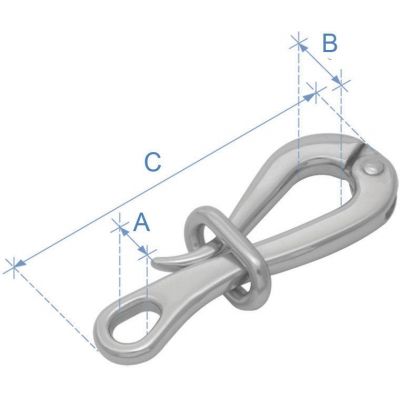 Γάντζος Πελεκάνος, με αφαιρούμενη θηλιά, Inox 316 97004