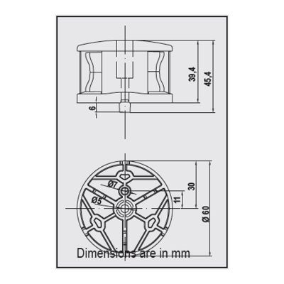 FOS LED 12 & 20 Φανός περίβλεπτος 360ο 71307